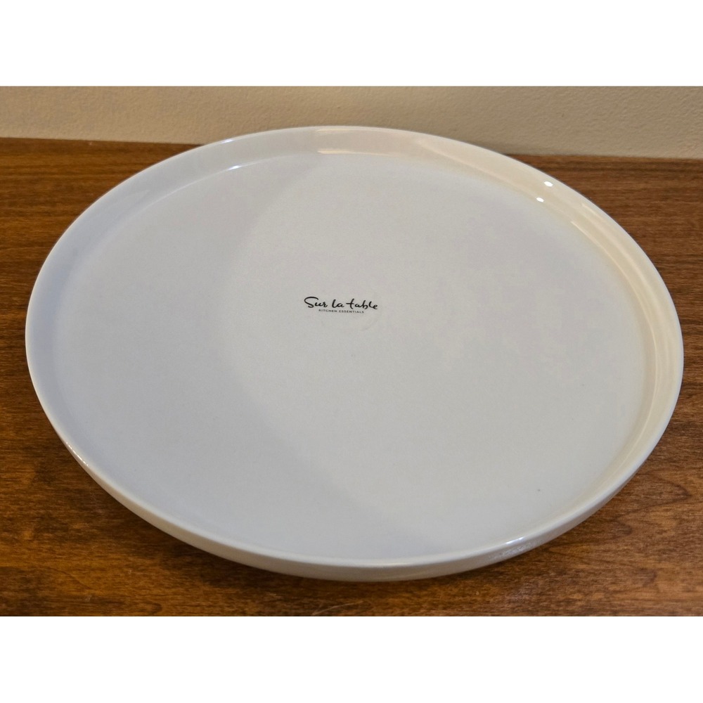 Sur La Table Kitchen Essentials White Round Serving Platter Ceramic Minimalist